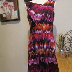 Calvin Klein colorful midi dress size 8